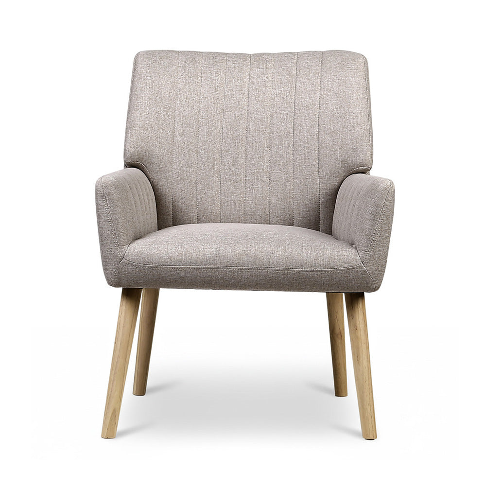 Sebastini Armchairs – Beige / Cream – Set of 2