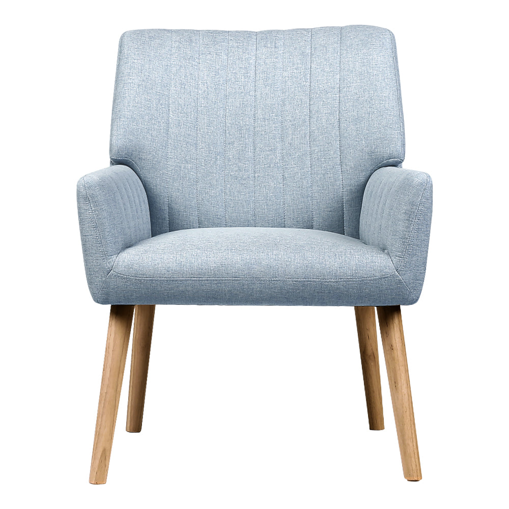 Marston Fabric Armchair – Blue Grey