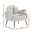 Boucle Armchair – White