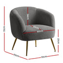 Lounge Armchair – Sherpa Boucle, Charcoal