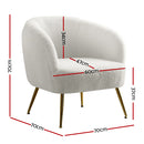 Lounge Armchair – Sherpa Boucle, White