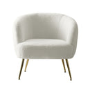 Lounge Armchair – Sherpa Boucle, White
