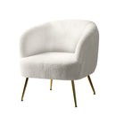 Lounge Armchair – Sherpa Boucle, White
