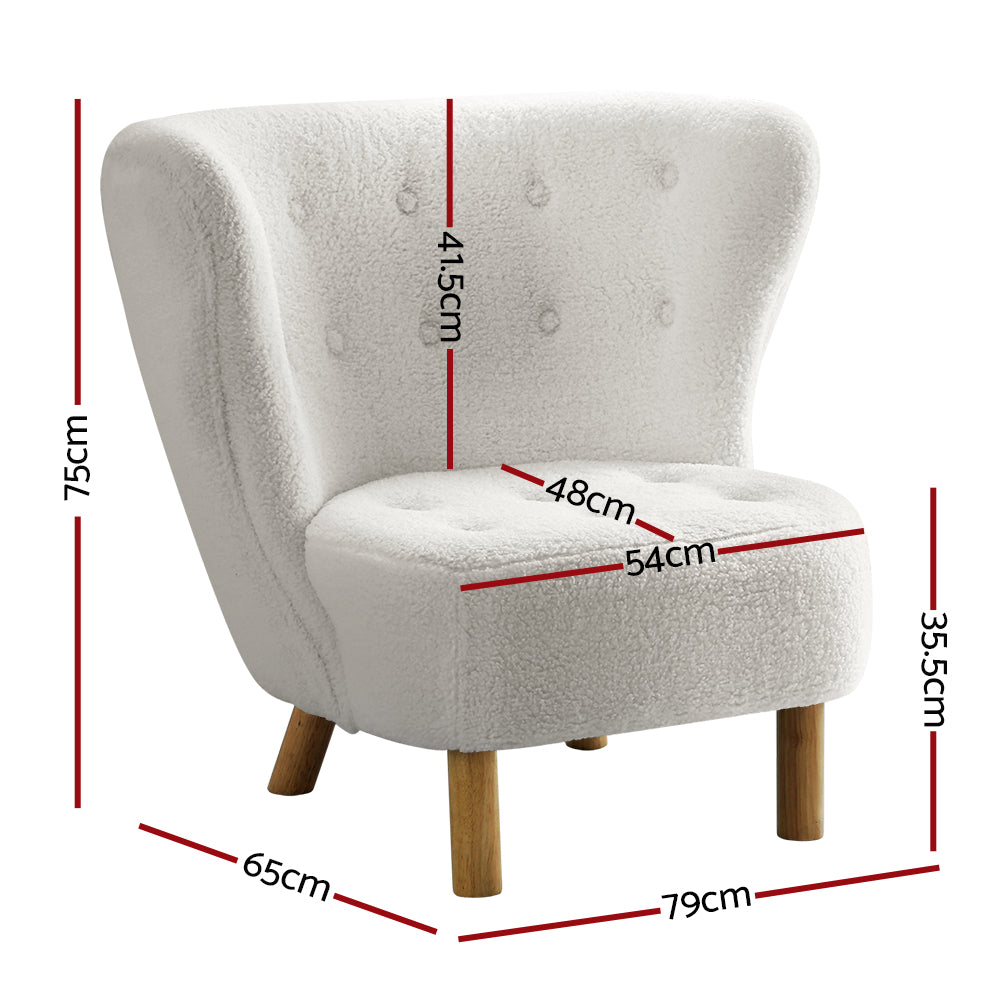 Valentina Accent Armchair – White