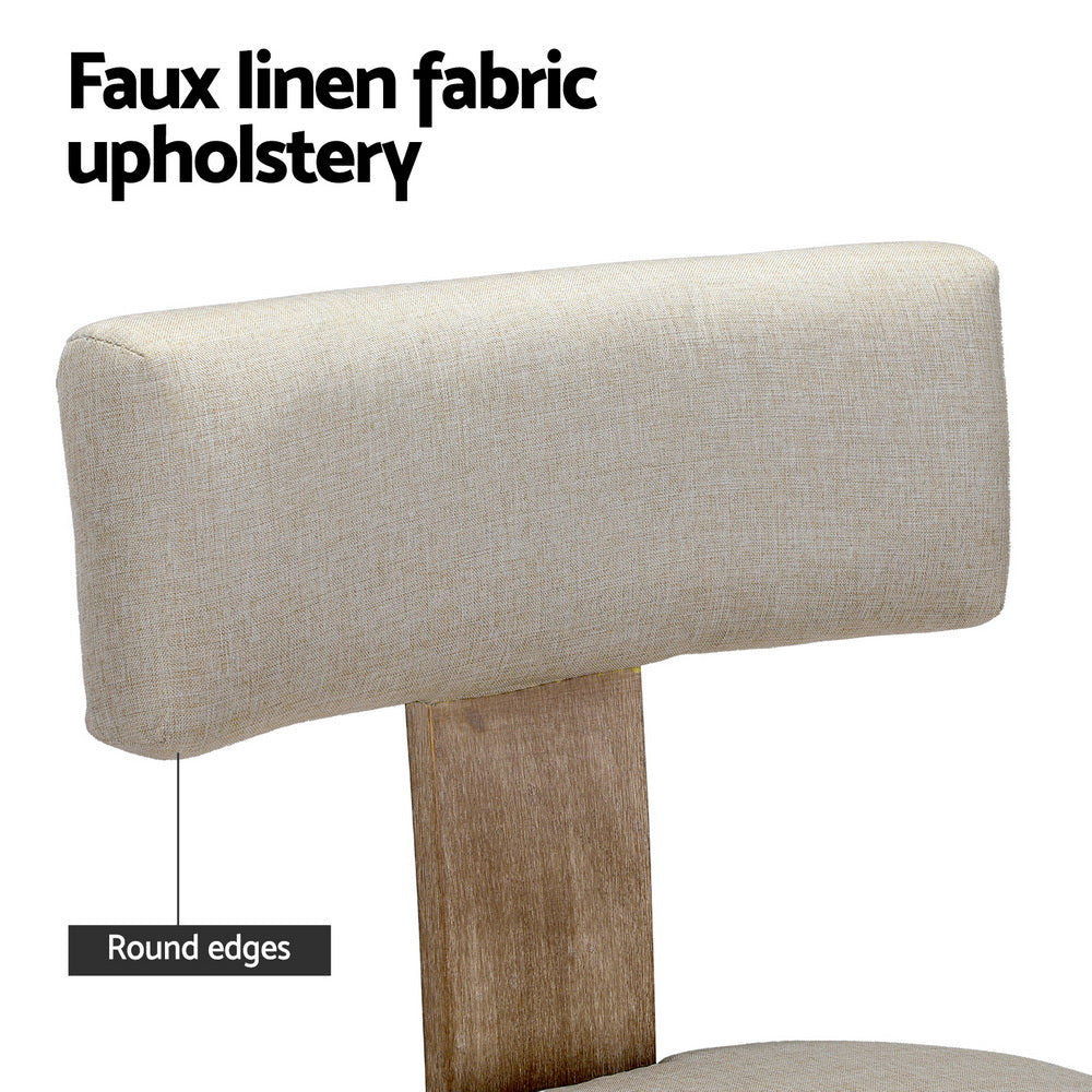 Milford Dining Chairs – Beige – Set of 2