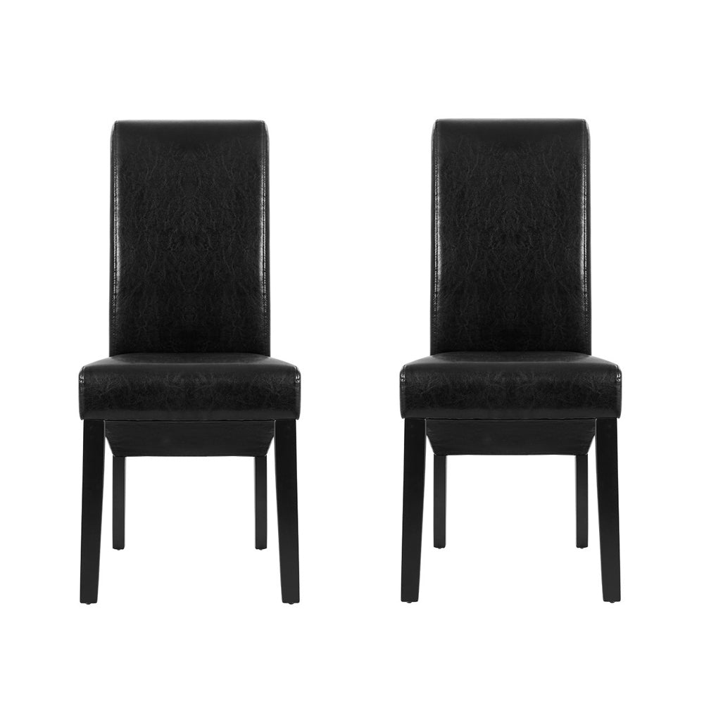 Danson Parsons Dining Chairs – Black – Set of 2