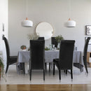 2 x Leather Parsons Dining Chairs – Classic Black