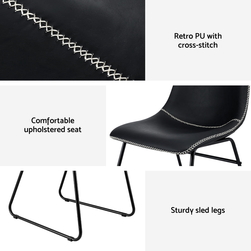 Nova Dining Chairs – Black – Set of 2
