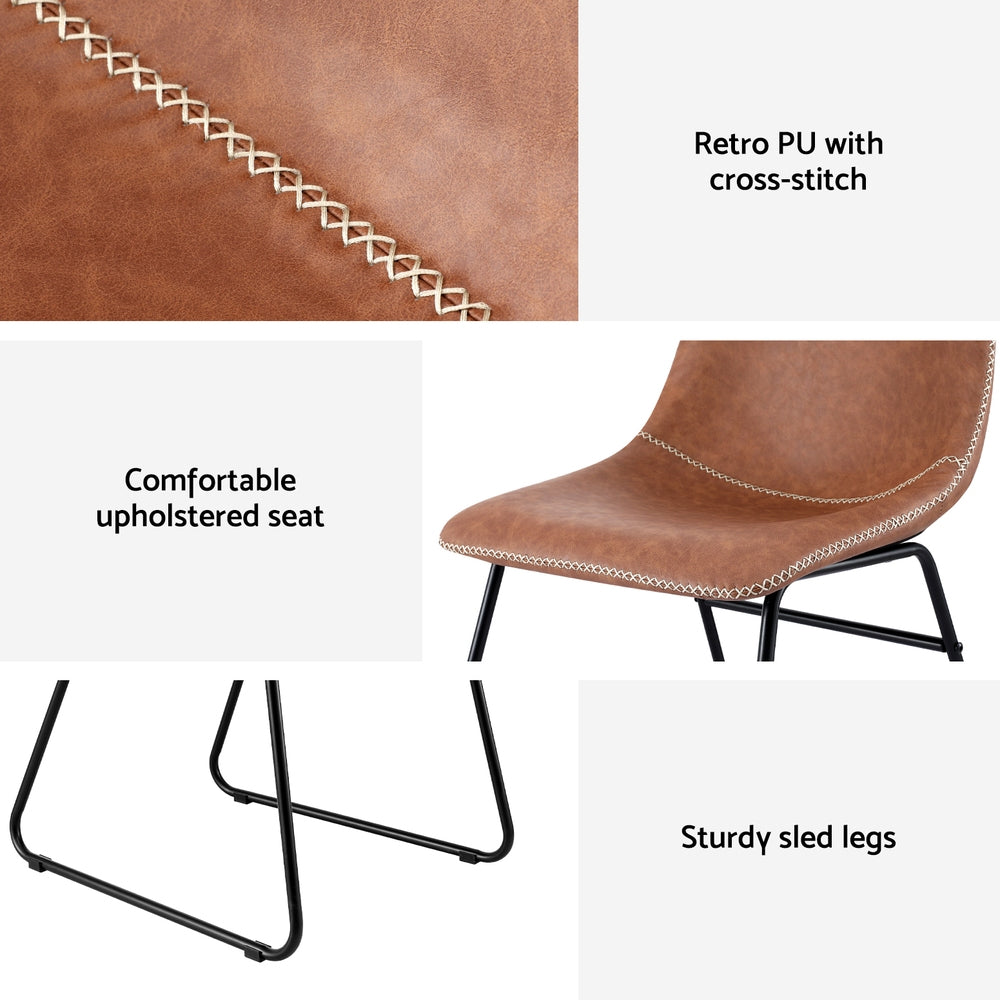 Rowan Dining Chairs – Brown – Set of 2