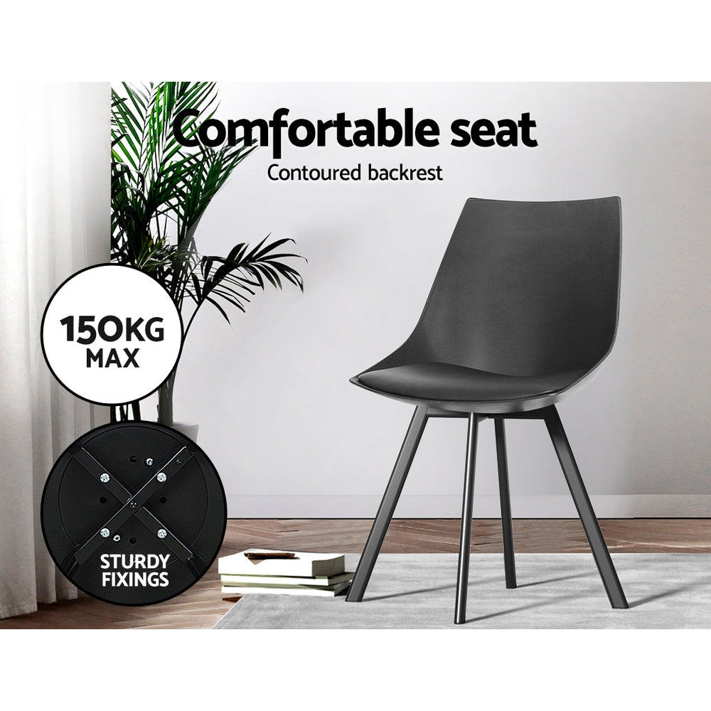 Lylette Dining Chairs – Black – Set of 2
