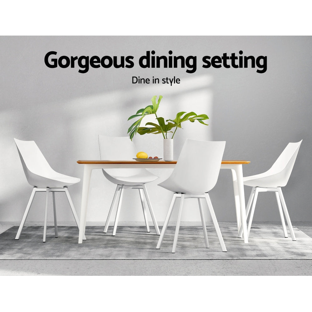 Lylette Dining Chairs – White – Set of 2