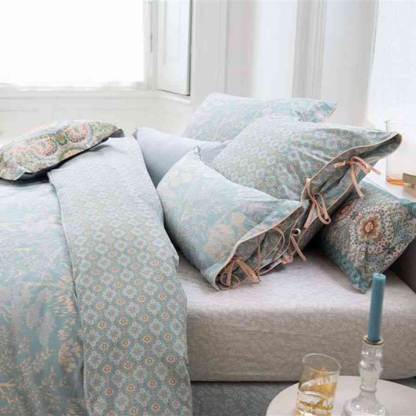 Origami Tree Cotton Light Blue Quilt Cover Set