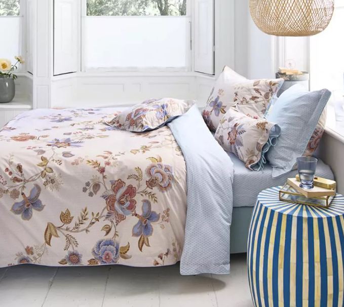 Cece Fiore White Quilt Cover Set