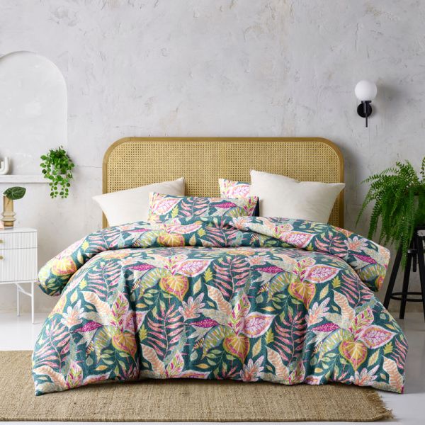 Carmila Linen Cotton Printed Quilt Cover Set – Queen