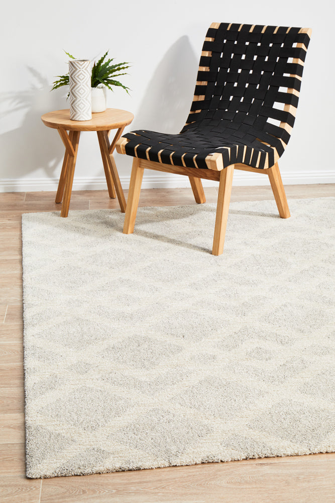 Kensington White Modern Rug Rugs