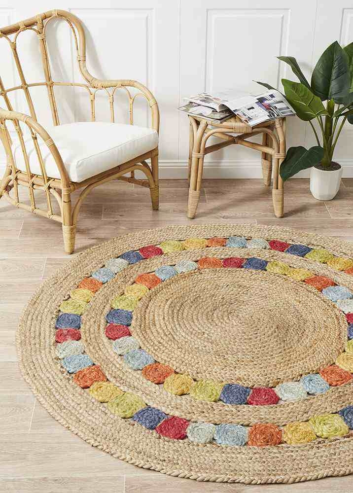 Aegean Multi Modern Rug (Round) Rugs