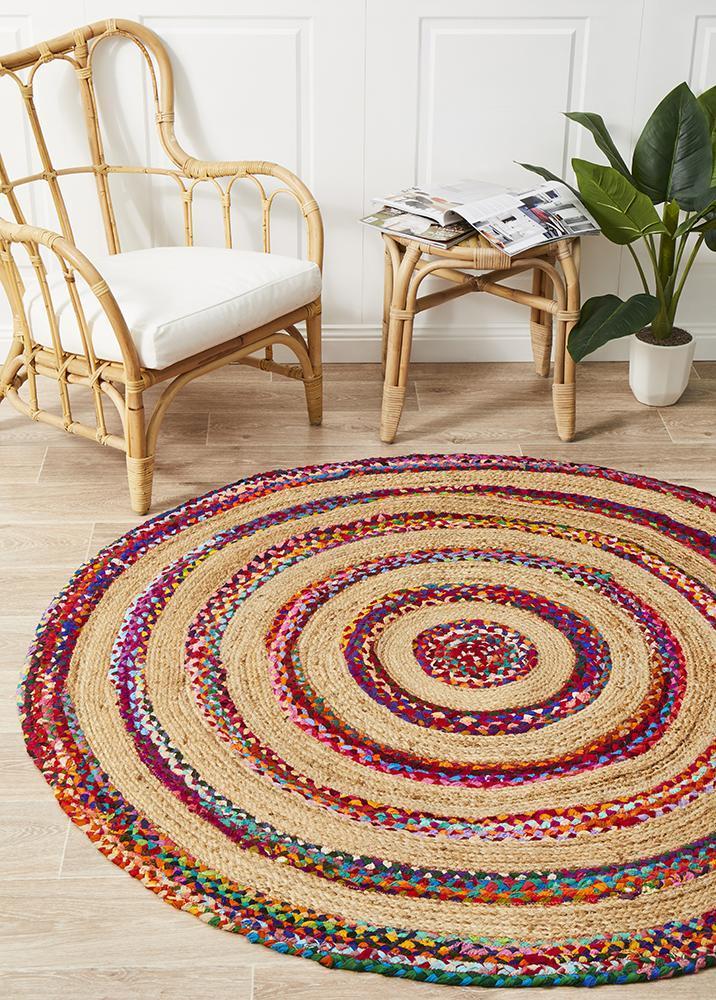 Avery Multi Modern Rug (Round) Rugs