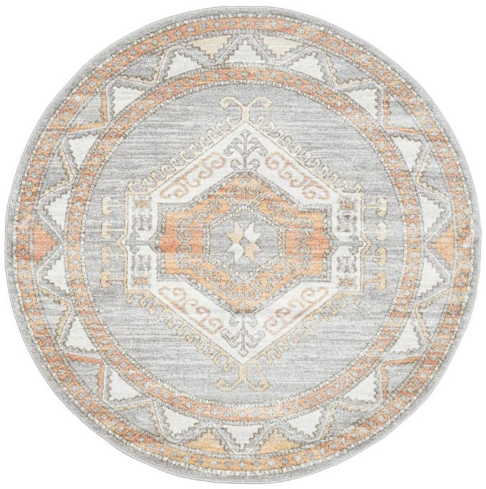 Sonnet Grey Modern Rug (Round) Rugs