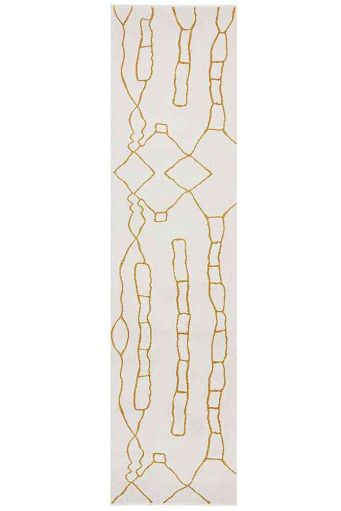 Harper Gold Modern Rug (Runner) Rugs