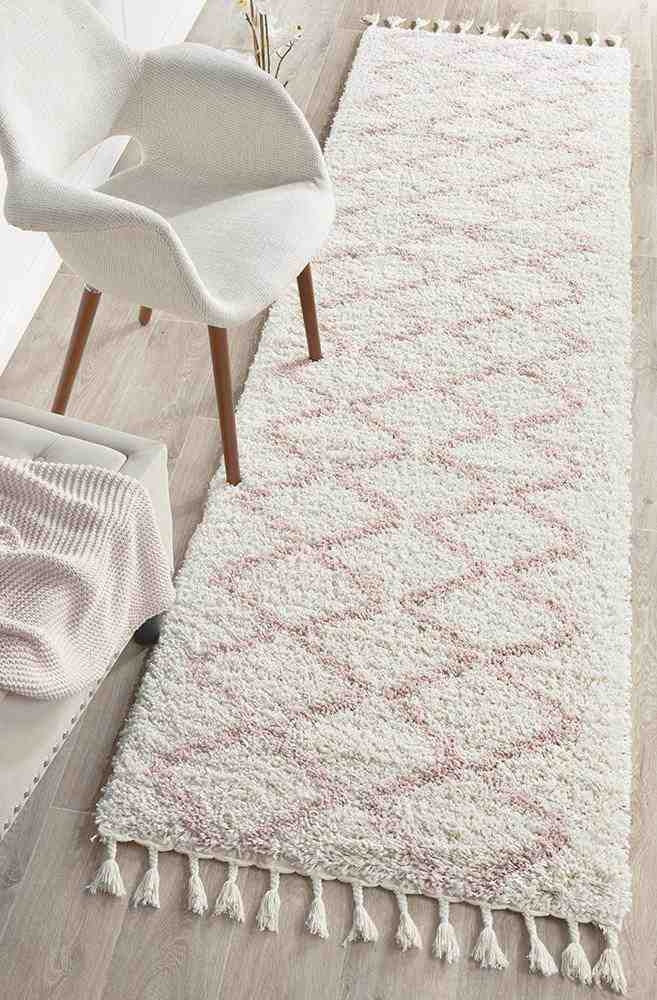 Lark Pink Modern Rug (Runner) Rugs