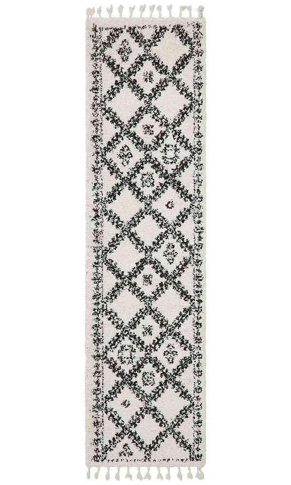 Milo White Modern Rug (Runner) Rugs