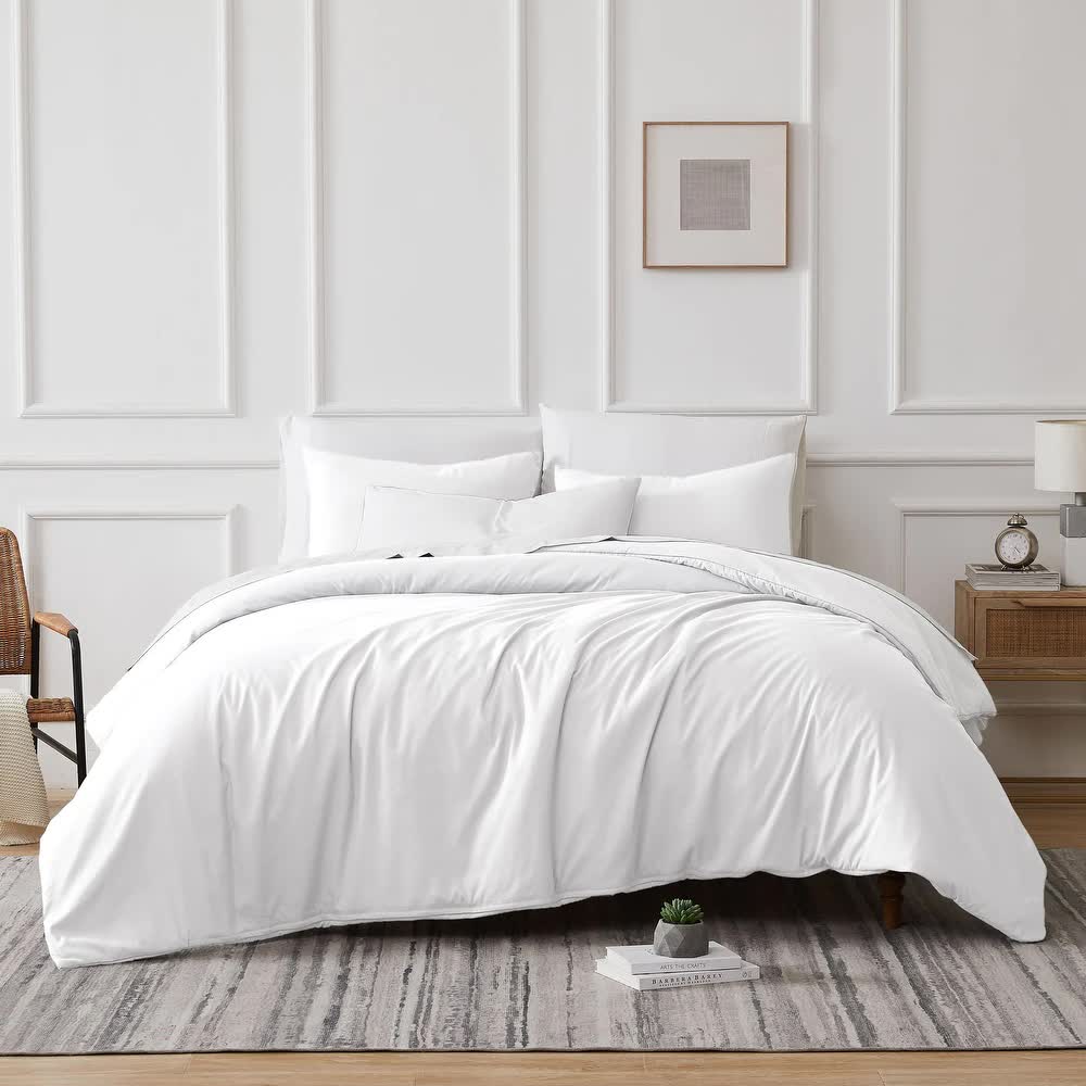 Nova 700 TC Tencel Lyocell Fibre & Cotton White Quilt Cover Set – Queen