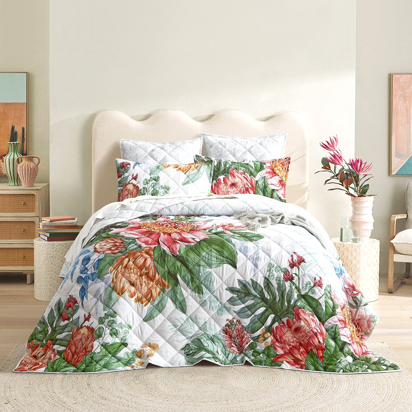 Florence Quilted Reversible /Double Coverlet Set – Single