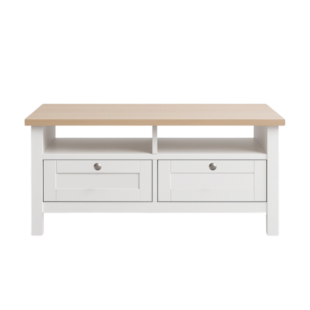 Mariner Coastal Coffee Table – White & Oak
