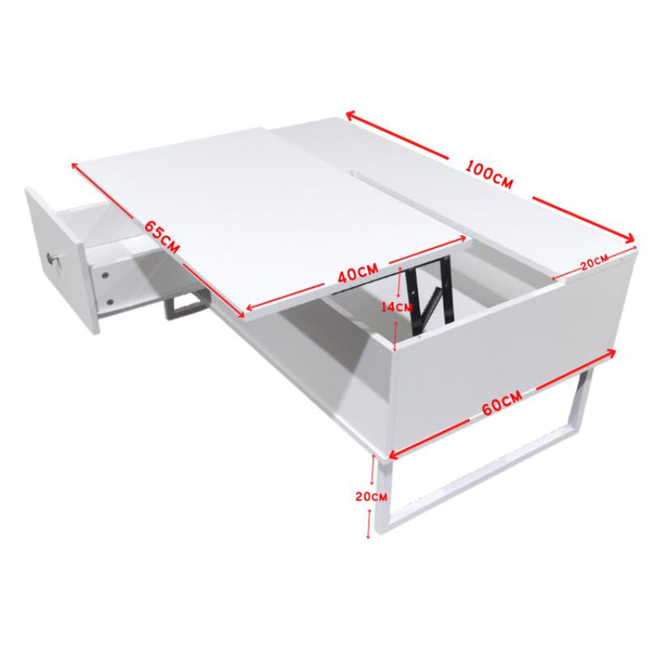 Tempo Storage Coffee Table – White