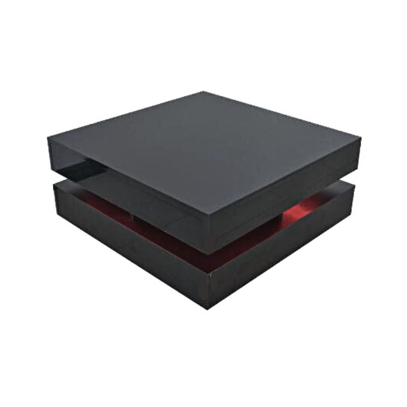 Nova Coffee Table with LED Lights – Black – Large