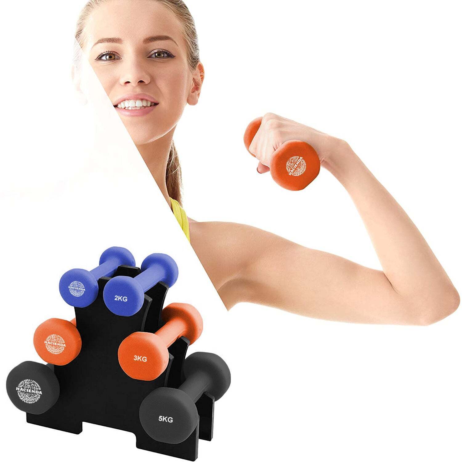 Nova Weighted Dumbbell Set – Multi – 20kg