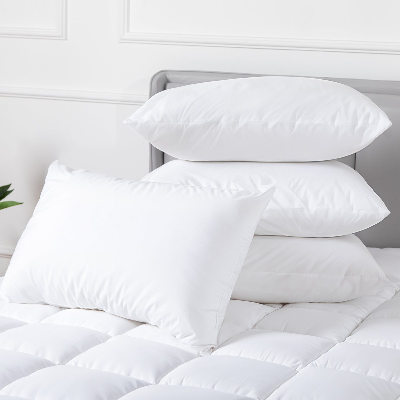 Linden Cotton Pillows with Cooling Technology – Set of 4