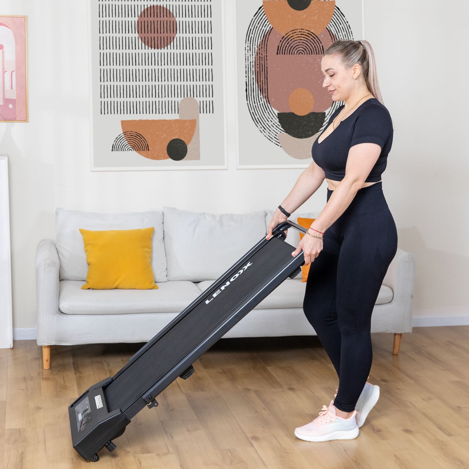 Atlas Walking Pad Treadmill – Black – 130 cm