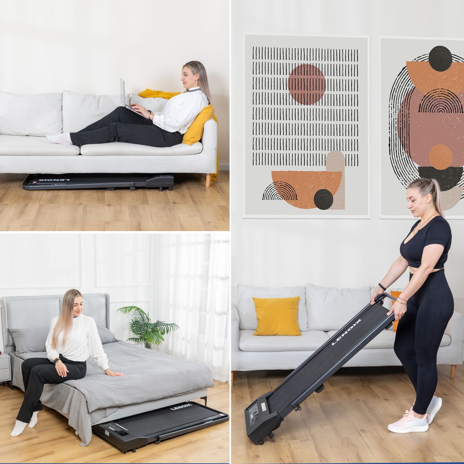 Atlas Walking Pad Treadmill – Black – 130 cm