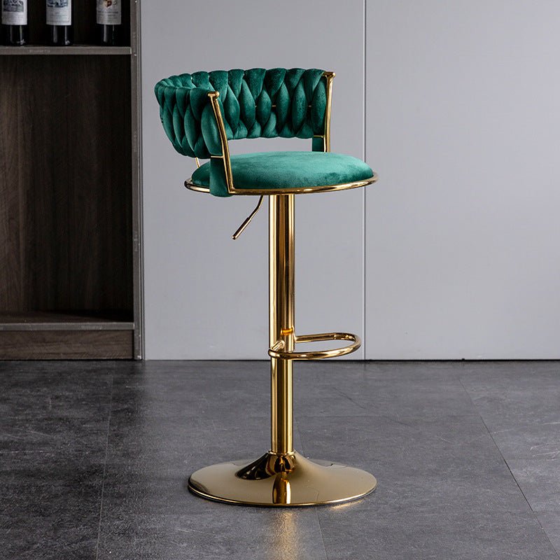Serenita Velvet Counter Stools – Green – Set of 2