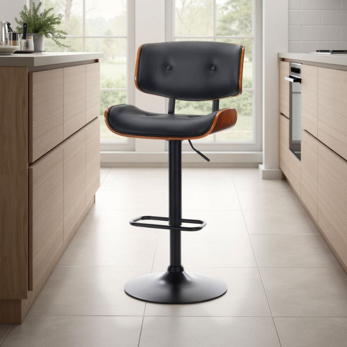 Rowan Swivel Bar Stool – Black – Single