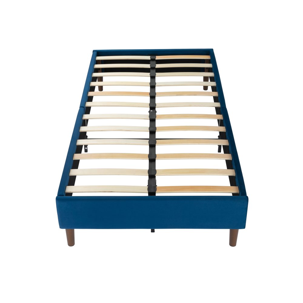 Vienna Velvet Bed Frame – Blue – Single