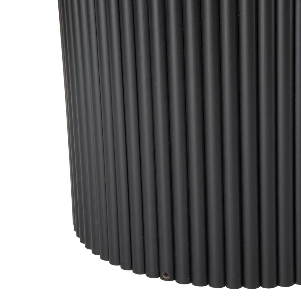 Serano Ribbed Coffee Table – Black – Round