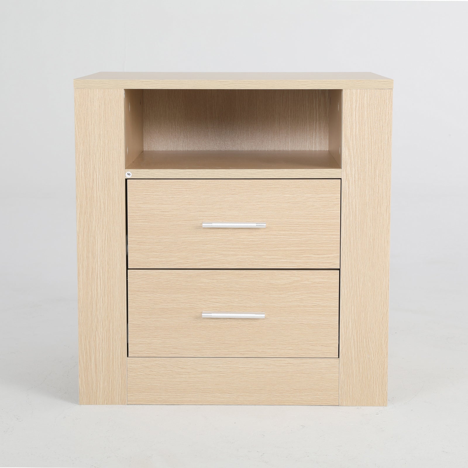 Zuri Bedside Table – Oak – 2 Drawer