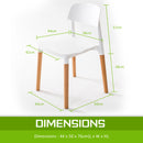 4 x Retro Stackable Dining Chairs – White