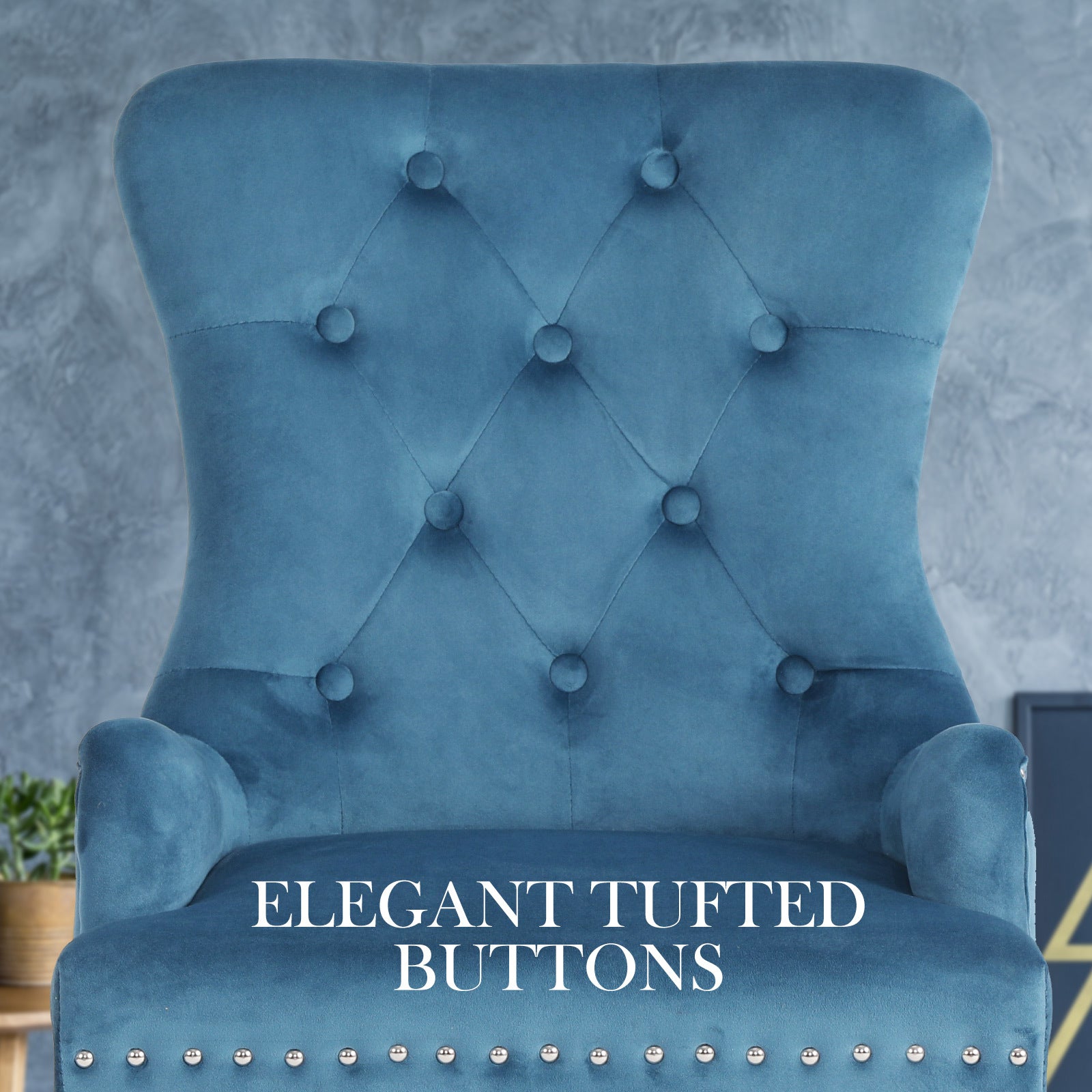 Lisse French Provincial Dining Chairs – Blue – Set of 4
