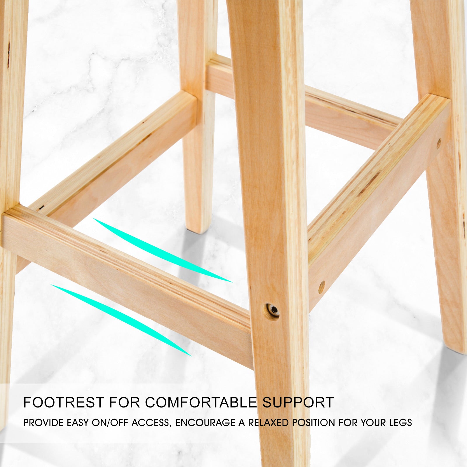 Nova Wooden Bar Stools – Grey – Set of 4