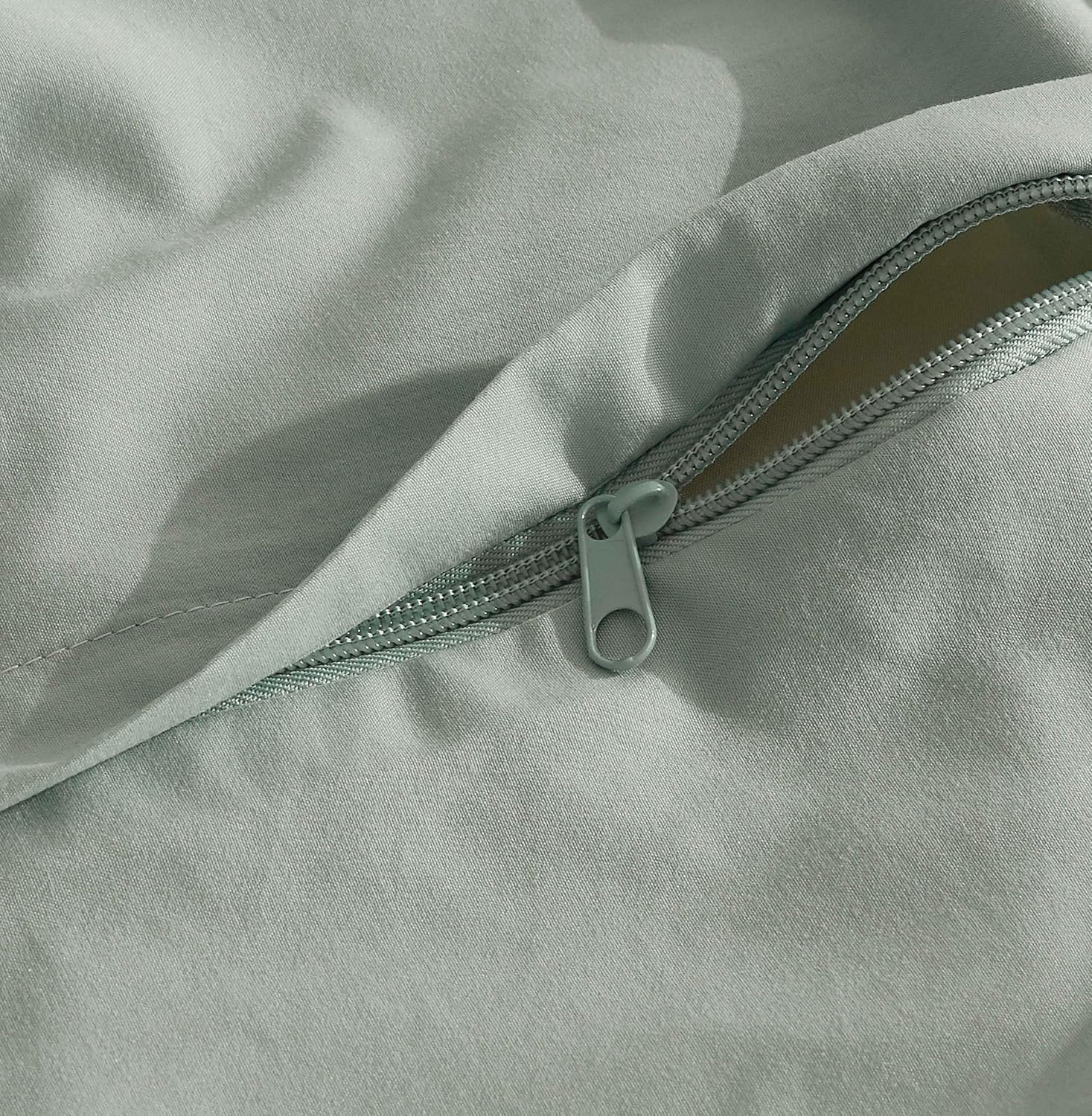 Vintage Washed Microfibre Duvet Quilt Cover Set – Sage – Single