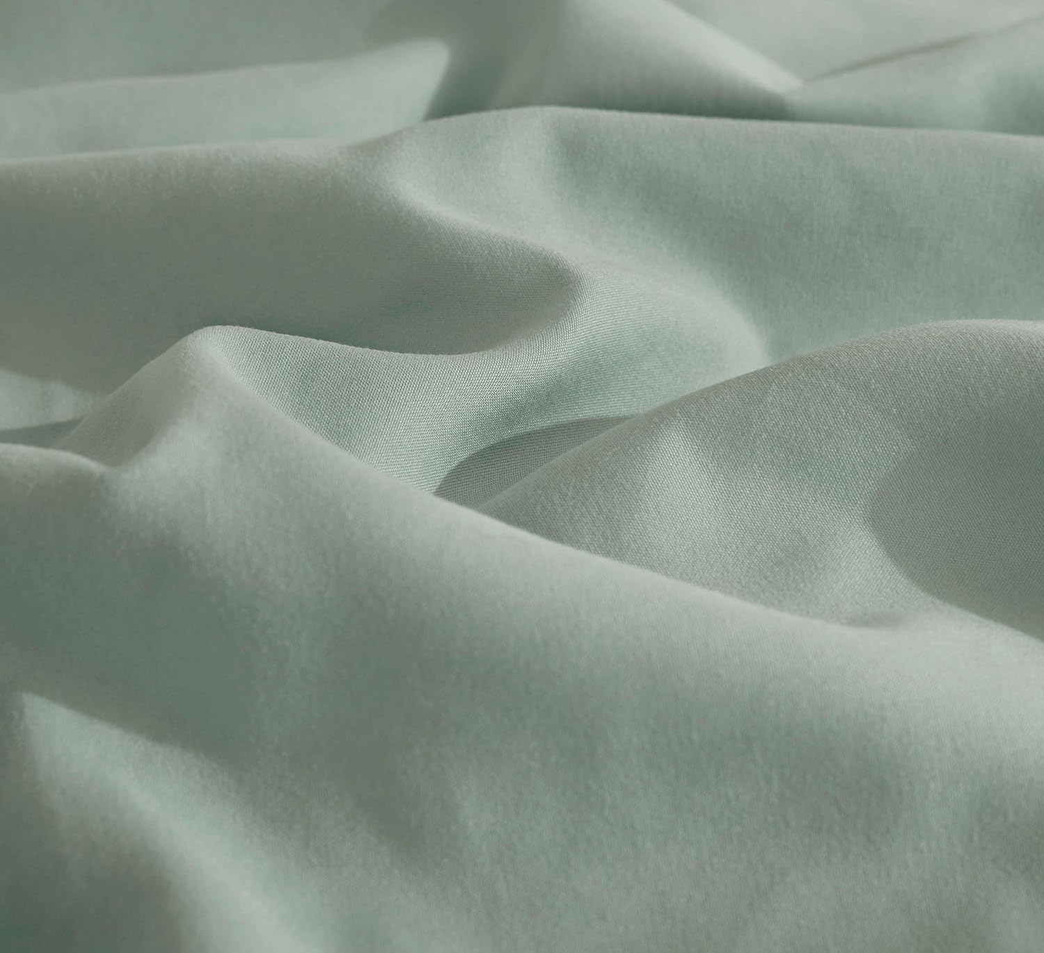 Vintage Washed Microfibre Duvet Quilt Cover Set – Sage – Single