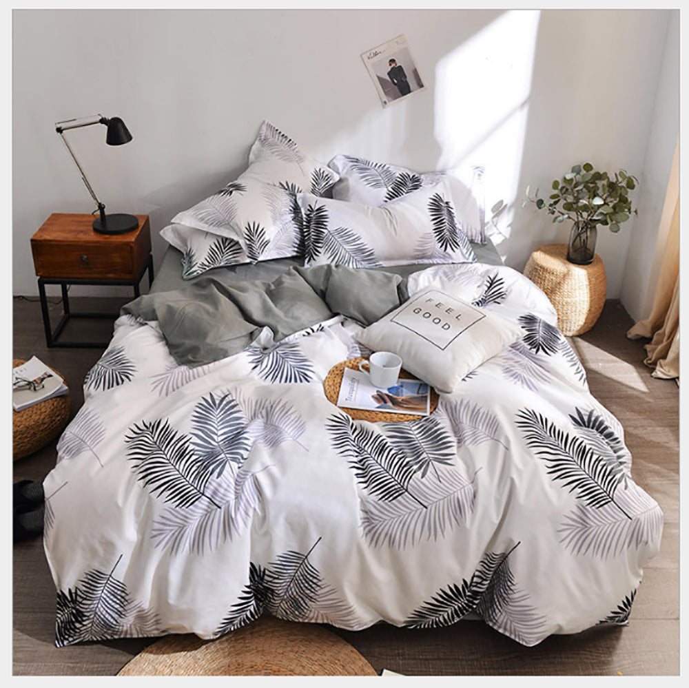 Miralto Palm Leaves Quilt Cover Set – Green – Double