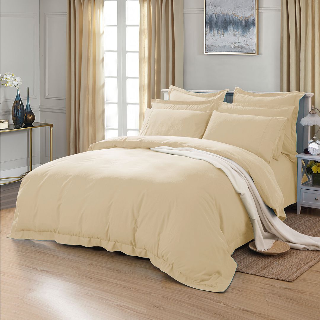 Cove 1000TC Tailored Quilt Cover Set – Yellow – Double