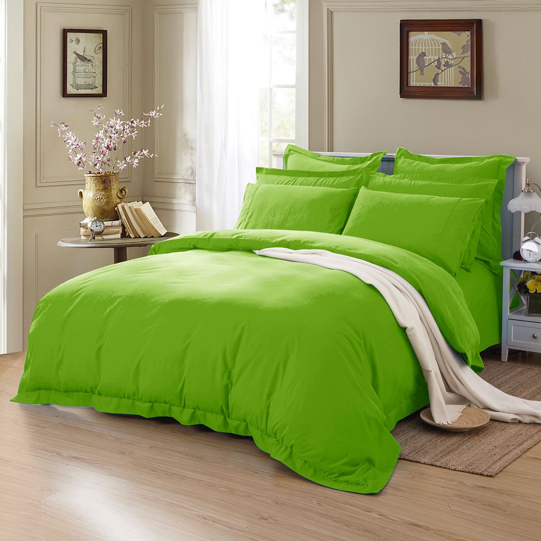 Rowan 1000TC Quilt Cover Set – Green – King