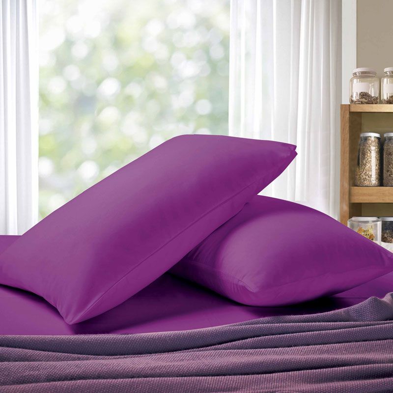 Cove 1000TC Ultra Soft Pillowcases – Purple – King Set of 2