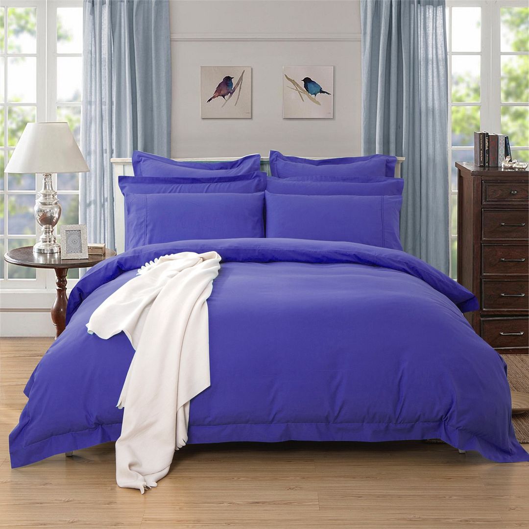 Arlo 1000TC Tailored Royal Blue Duvet Quilt Cover Set – King Single