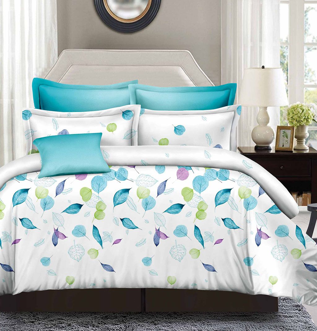 Atrium Leaves Quilt Cover Set – Multi – Queen